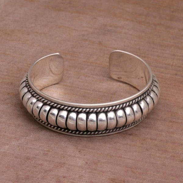 Alternate image for Handmade Sterling Silver Cuff Bracelet Dragon Song