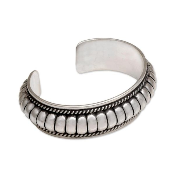 Alternate image for Handmade Sterling Silver Cuff Bracelet Dragon Song