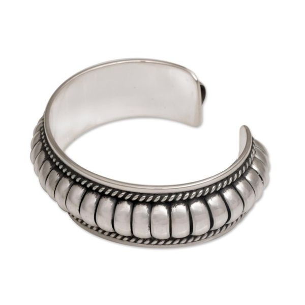 Alternate image for Handmade Sterling Silver Cuff Bracelet Dragon Song