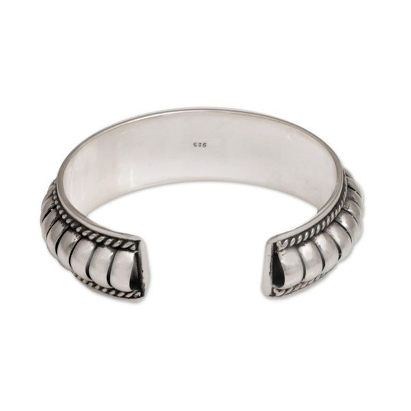 Alternate image for Handmade Sterling Silver Cuff Bracelet Dragon Song