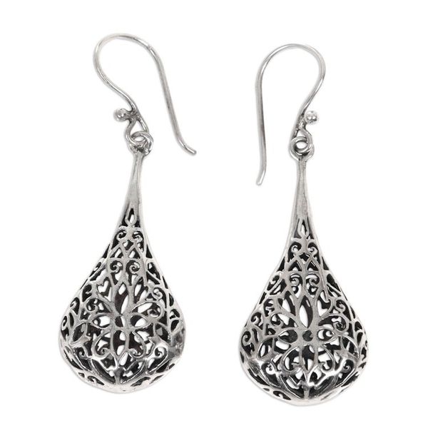 Alternate image for Sterling Silver Dangle Earrings Floral Reign