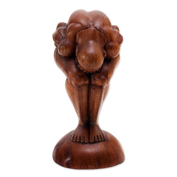 Alternate image for Wood statuette Bending Yogi