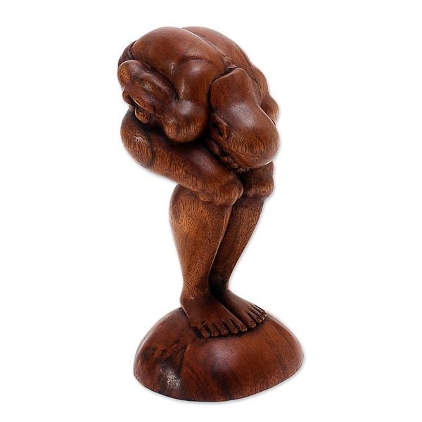 Alternate image for Wood statuette Bending Yogi