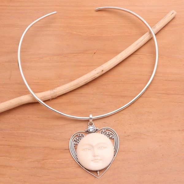 Alternate image for Blue topaz choker My Beloved