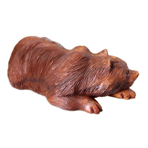 Alternate image for Hand Crafted Animal Sculpture Brown Bear