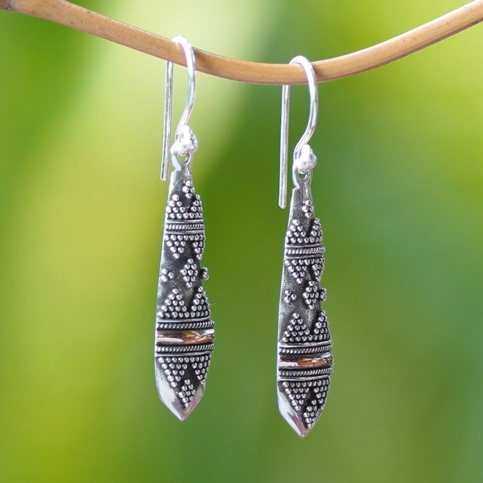 Gold accent dangle earrings 'Dancer'