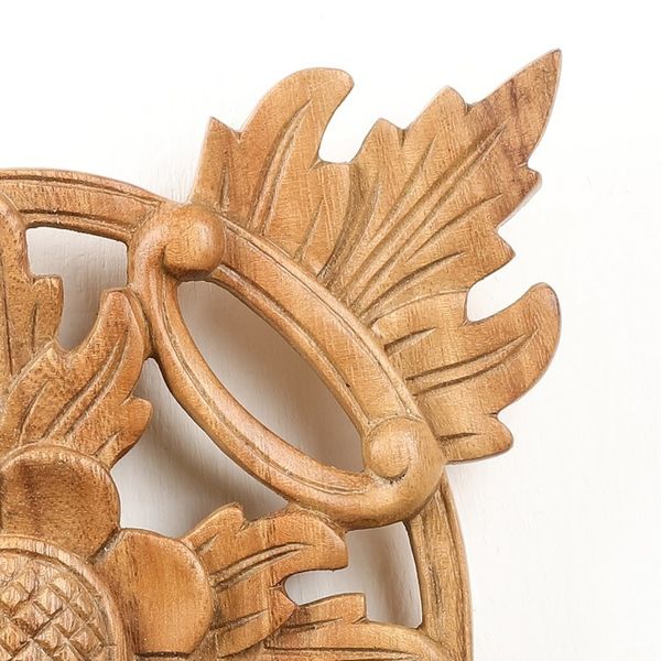 Alternate image for Hand Carved Wood Wall Panel Sunflower Star
