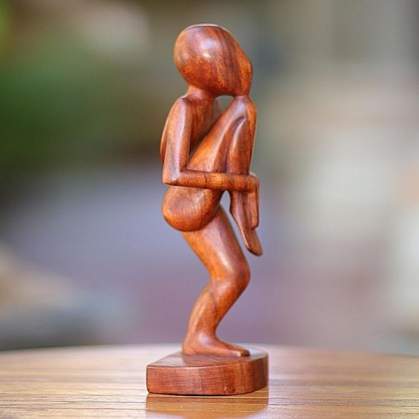 Alternate image for Handcrafted Wood Sculpture Single Prop Yoga