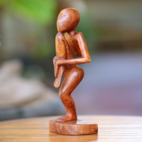 Alternate image for Handcrafted Wood Sculpture Single Prop Yoga