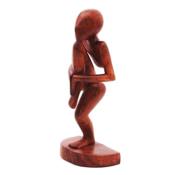Alternate image for Handcrafted Wood Sculpture Single Prop Yoga