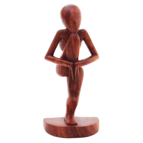 Alternate image for Handcrafted Wood Sculpture Single Prop Yoga