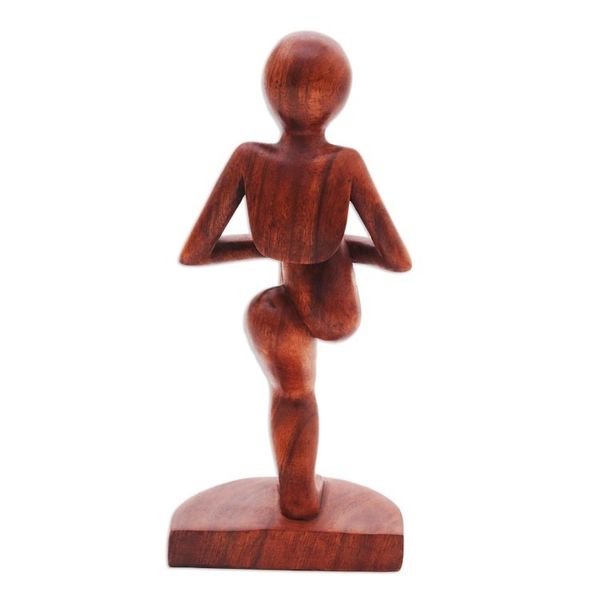Alternate image for Handcrafted Wood Sculpture Single Prop Yoga