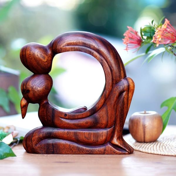 Alternate image for Romantic Wood Sculpture Loving Tenderness