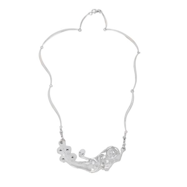 Alternate image for Amethyst Sterling Silver Pendant Necklace Mermaid Spell