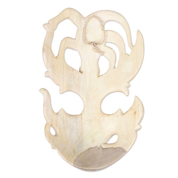 Alternate image for Handmade Wood Lizard Mask Gift of the Gecko