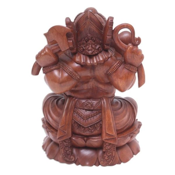 Alternate image for Wood statuette Ganesha Sacred Elephant-Man