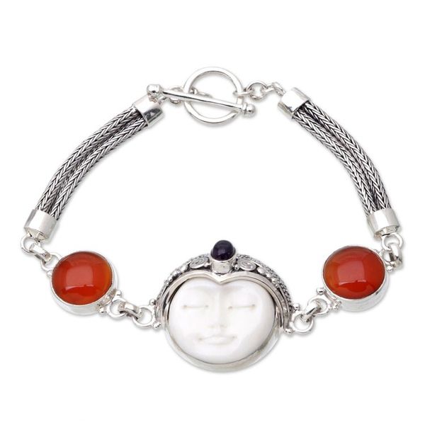 Alternate image for Carnelian Sterling Silver Link Bracelet Prince