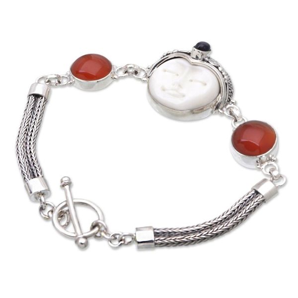 Alternate image for Carnelian Sterling Silver Link Bracelet Prince