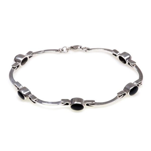 Alternate image for Sterling Silver Onyx Bracelet from Indonesia Black Rice Seeds