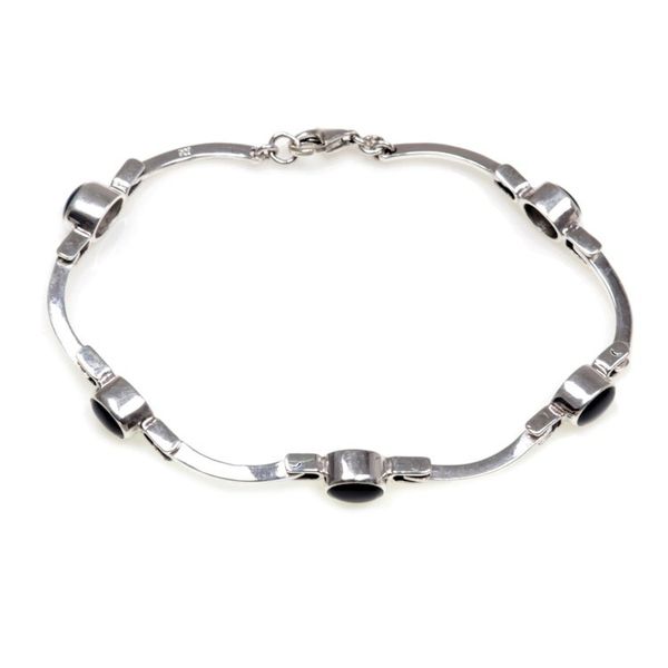 Alternate image for Sterling Silver Onyx Bracelet from Indonesia Black Rice Seeds