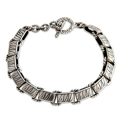Alternate image for Mens sterling silver bracelet Rolling Waves