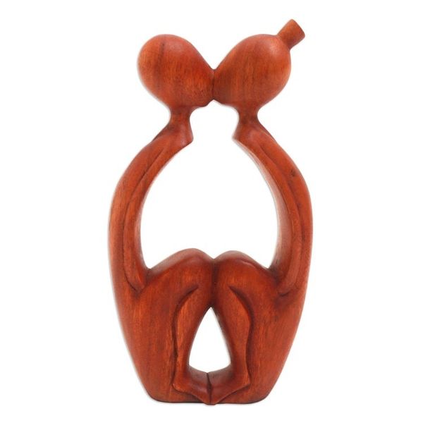 Alternate image for Romantic Wood Sculpture Young Lovers