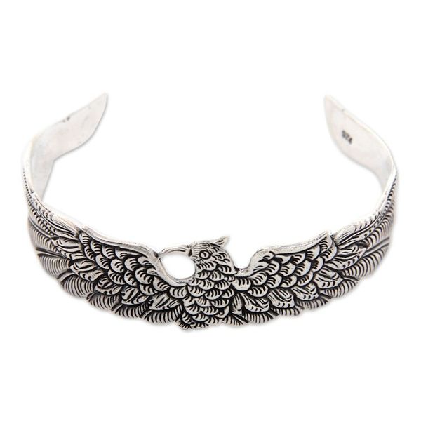Alternate image for Sterling silver cuff bracelet Royal Eagle