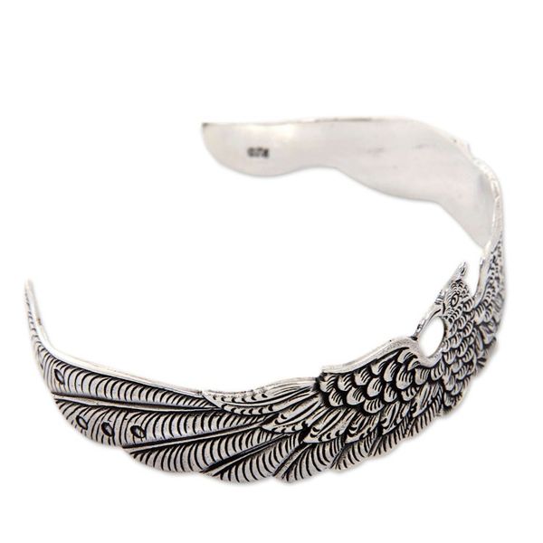 Alternate image for Sterling silver cuff bracelet Royal Eagle