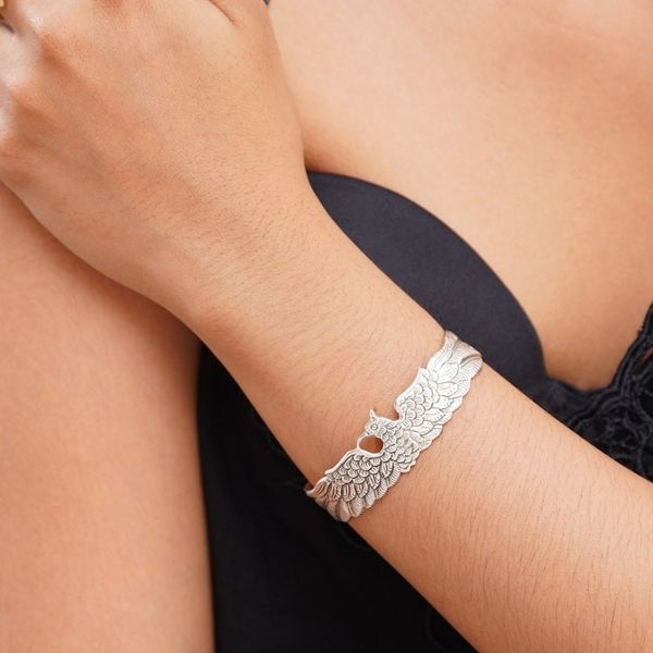 Alternate image for Sterling silver cuff bracelet Royal Eagle