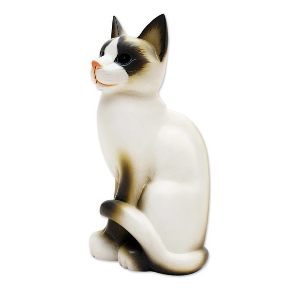 Alternate image for Wood statuette Blue Eyed Kitten
