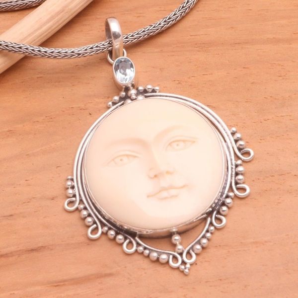 Alternate image for Blue topaz necklace Sunday
