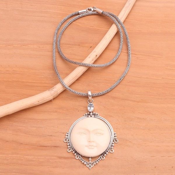 Alternate image for Blue topaz necklace Sunday
