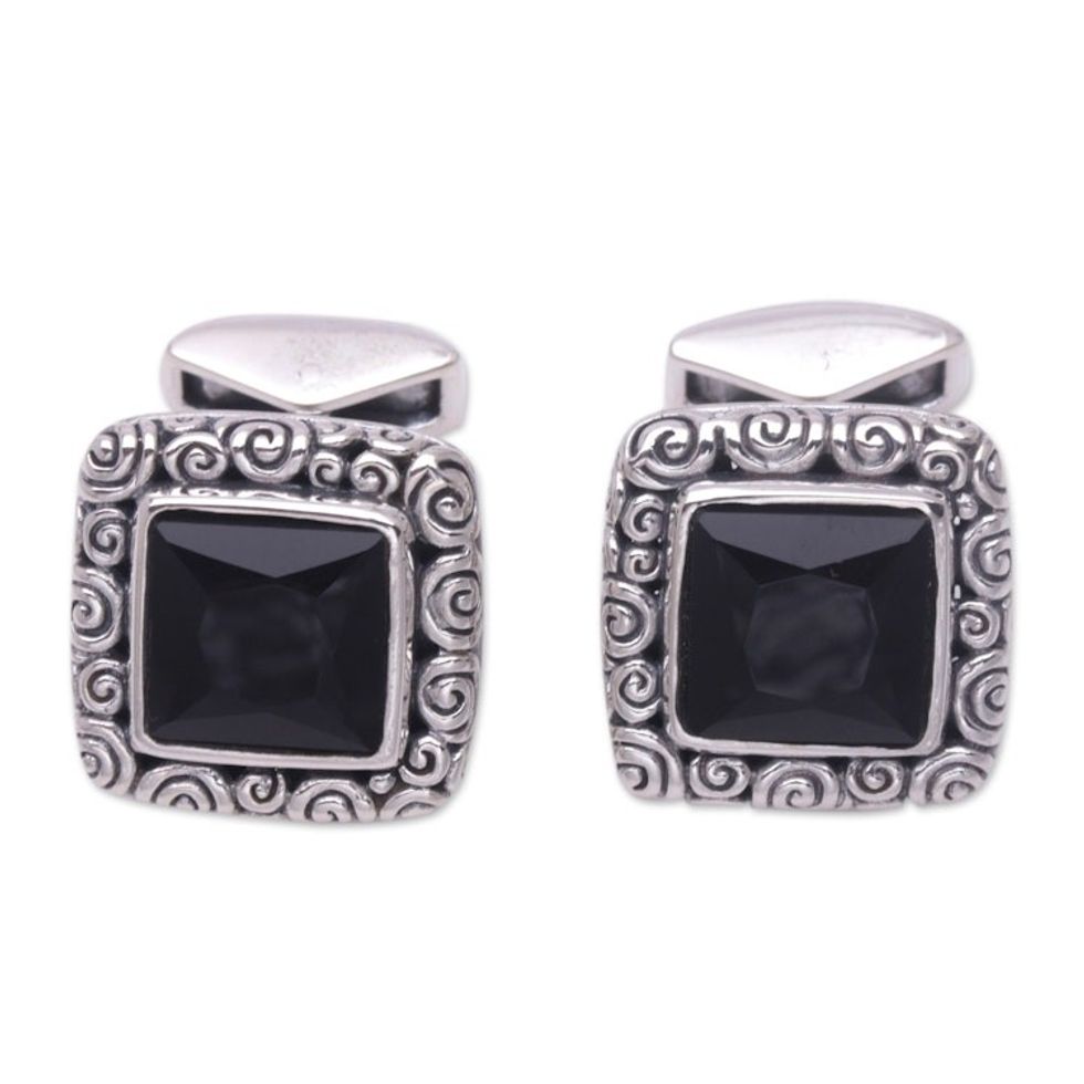 Onyx cufflinks 'Dark Intensity'