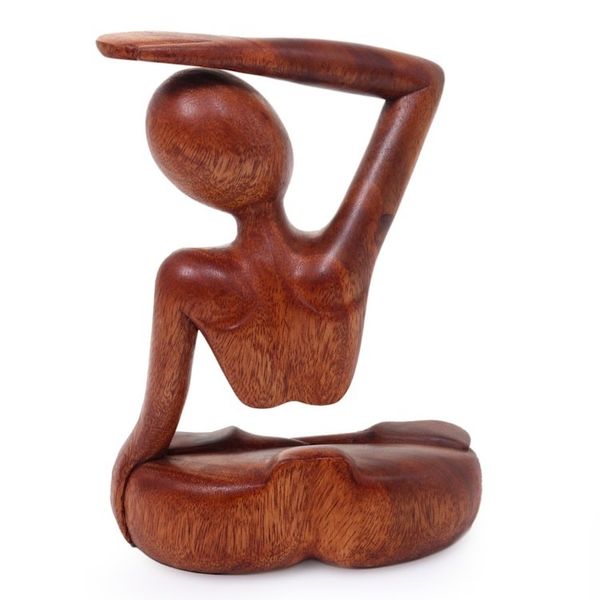 Alternate image for Original Wood Yoga Sculpture Graceful Arc