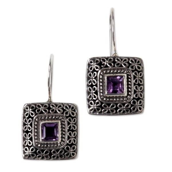 Alternate image for Amethyst drop earrings Adoration