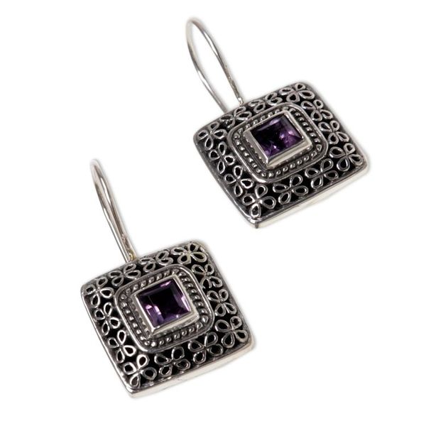 Alternate image for Amethyst drop earrings Adoration