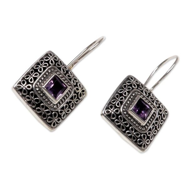 Alternate image for Amethyst drop earrings Adoration