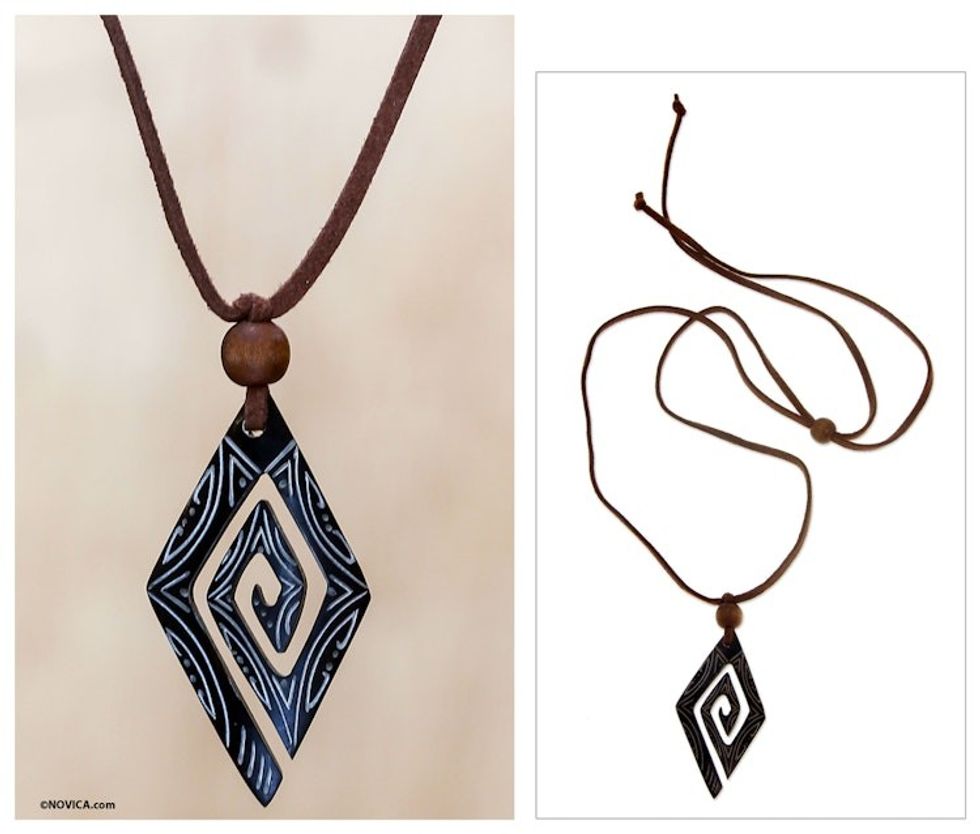 Bone Pendant Necklace 'Universe'