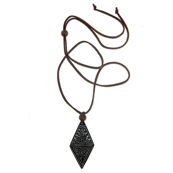 Alternate image for Handcrafted Cow Bone Pendant Necklace Ethnic Elite