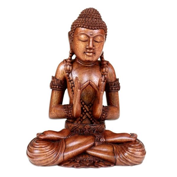 Alternate image for Suar Wood Buddha Sculpture Spiritual Man