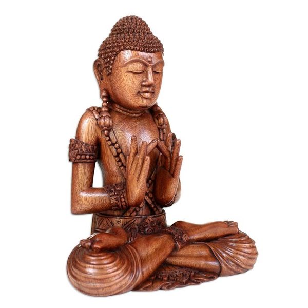 Alternate image for Suar Wood Buddha Sculpture Spiritual Man