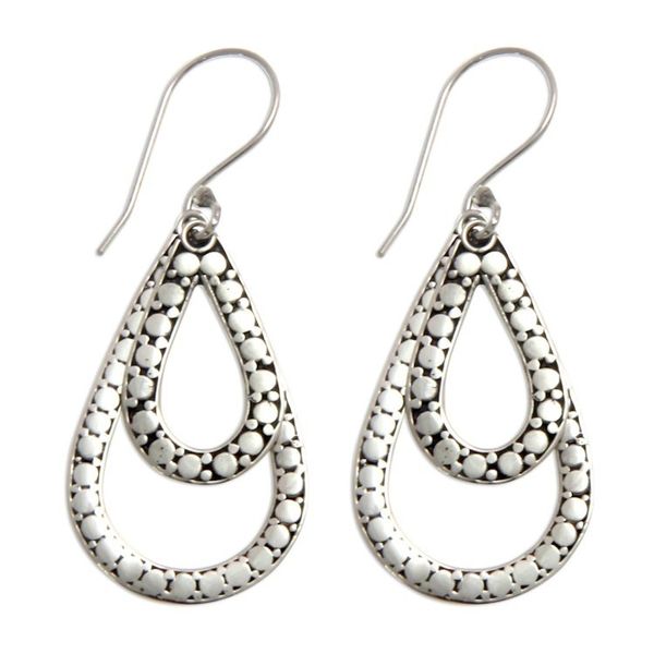 Alternate image for Sterling Silver Dangle Earrings Raindrop Tears