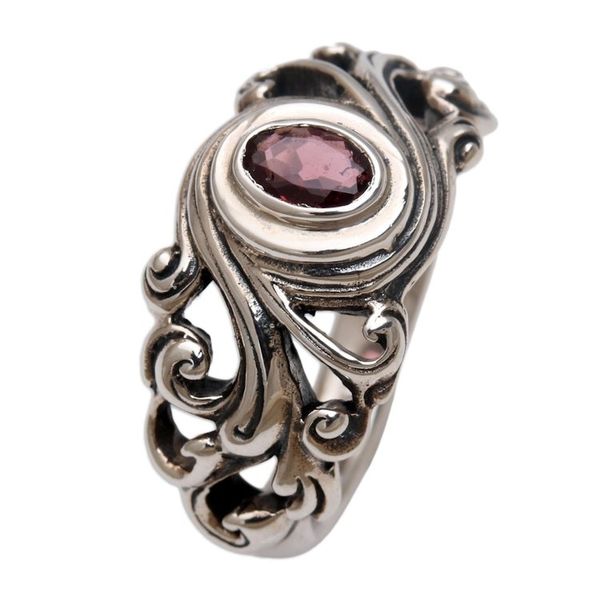 Alternate image for Garnet solitaire ring Good Morning