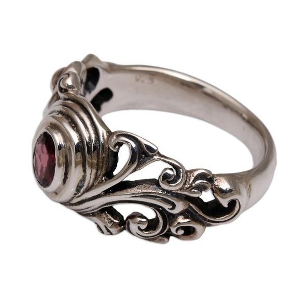 Alternate image for Garnet solitaire ring Good Morning