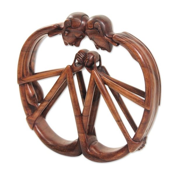 Alternate image for Wood statuette Eternal Love