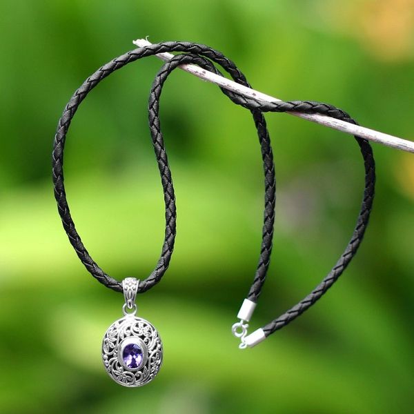 Alternate image for Hand Made Silver and Amethyst Necklace Wild Beauty