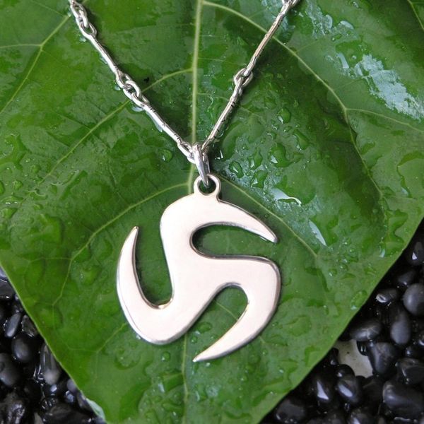 Alternate image for Mens Sterling Silver Pendant Necklace Trinity Discus