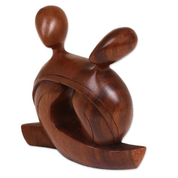 Alternate image for Romantic Wood Sculpture Our Love Forever