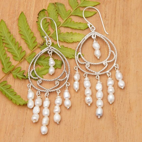 Alternate image for Pearl chandelier earrings Gracious Lady