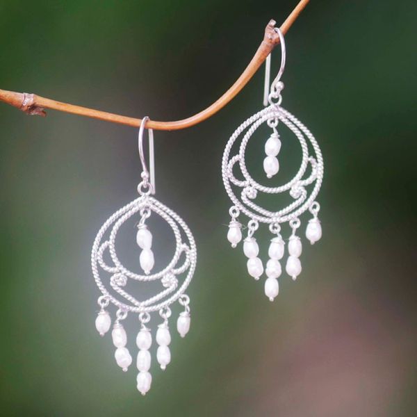 Alternate image for Pearl chandelier earrings Gracious Lady